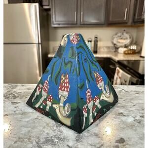 Vintage Mushroom Paperweight Pyramid Vintage Mushroom Decor Mushroom Decorations